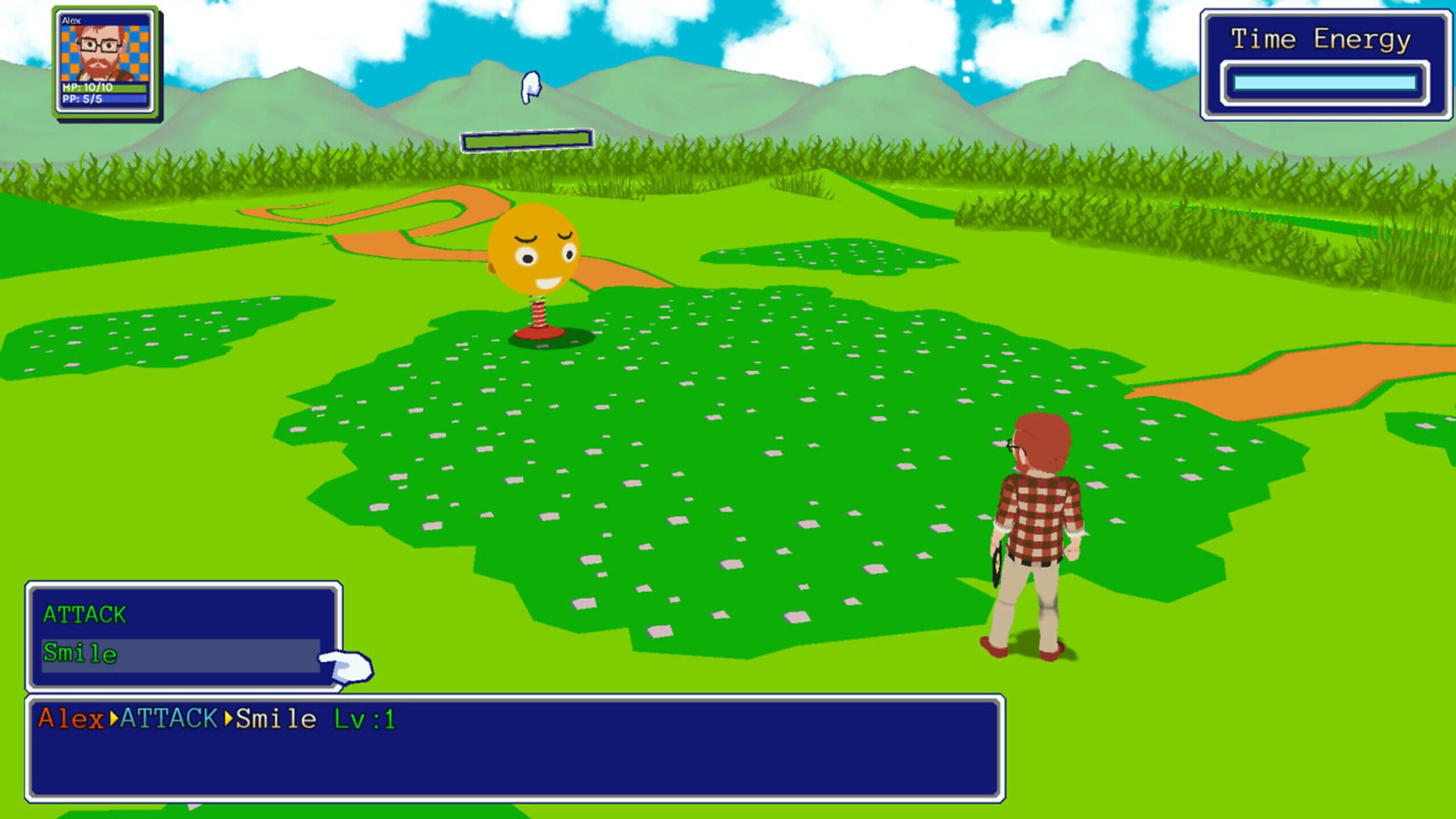 Screenshot from YIIK: A Postmodern RPG