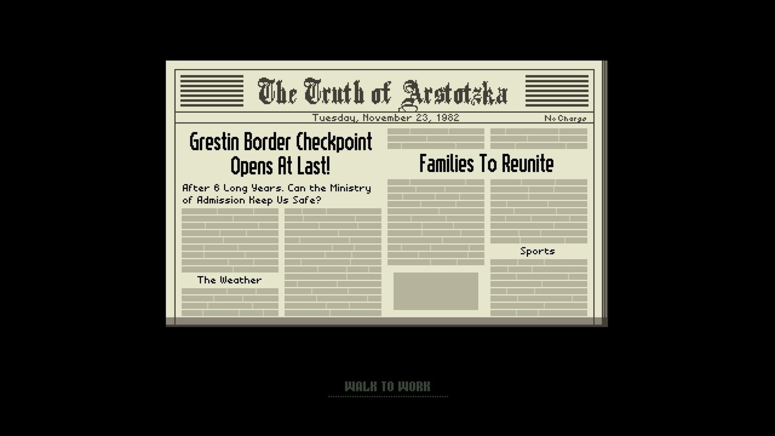 Screenshot from Papers, Please
