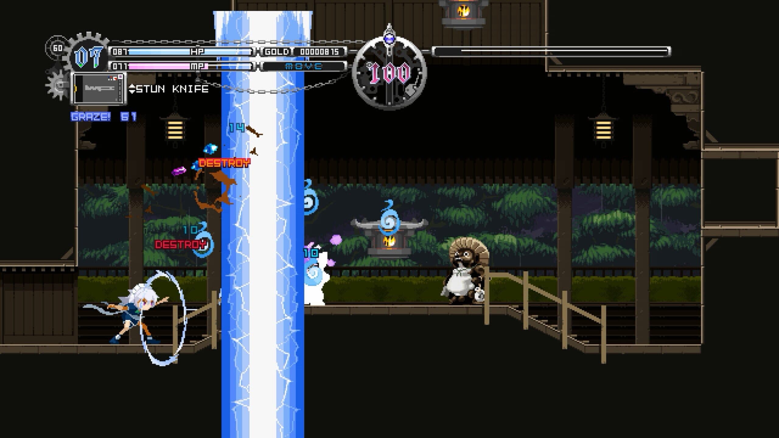 Screenshot from Touhou Luna Nights